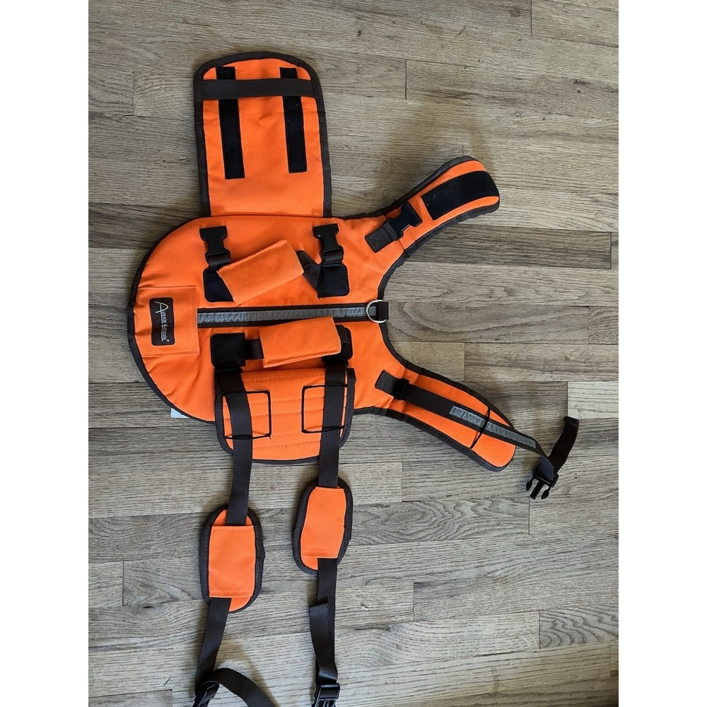 Aussie Naturals Dog Floatation Vest Blaze Orange Medium Pet Hunting Safety